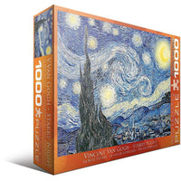 La nuit étoilée de Vincent Van Gogh, casse-tête, 1000 pièces-Les œuvres de Van Gogh (1853–1890), peintre postimpressionniste, sont peut-être plus largement connues que celles de n’importe quel autre peintre