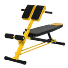 Soozier - Banc de musculation réglable, noir et jaune-Sert à la fois de banc pour abdominaux et de banc pour haltères 