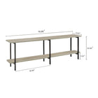 Manhattan Comfort - Console moderne Celine 70,87 po - Gris-Comprend 2 longues étagères ouvertes