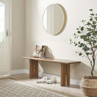 Modway - Amistad 58" Bois Banc - Noyer-Coussinets de pied ajustables non marqués