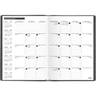 Mead - Agenda de bureau mensuel 2025 - 10 1/4 po H x 7 1/2 po l - gris - bilingue-Un mois sur deux pages