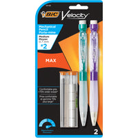 BIC - Portemines Velocity - 0,7 mm - #2 HB - Paquet de 2-Mine résistante qui s'efface proprement