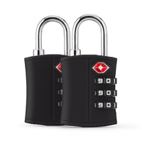 Ensemble de Serrures à Combinaison TSA 2 Pièces Bugatti - ABS Durable - Noir-Fabriqué en ABS Durable