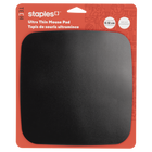 Staples Tech - Tapis de souris ultramince - 21 cm L x 21 cm l x 0,12 cm H - noir-Surface lisse en plastique