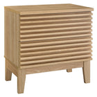 Modway - Render Deux tiroirs Table de chevet, Chêne-Table de chevet du milieu du siècle