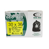 Eco II - Sacs à ordures Oxo-Biodégradable - 30 po x 36 po - fort - clair tinté - paquet de 200-30 po x 36 po