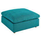 Modway - Commix Duvet Rempli Trop Rempli Ottoman - Sarcelle-Ottoman moderne contemporain