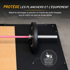 MotionGrey - Plateforme d’haltérophilie olympique  avec surface antidérapante - Noir-Fini noir créant une apparence sobre et professionnelle pour l’espace de musculation