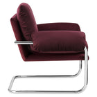 Modway - Ansel Performance Velvet Chaise d’accent - Mûrier-Coussin surchargé