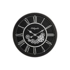 Monarch Specialties - Horloge - 30 po Rond - Mécanisme D'Engrenage - Surdimensionné Grand - Horloge Murale - Noir - Transitionnel-Cette horloge murale ronde de 30 pouces, surdimensionnée et dotée d'un mécanisme à engrenages en noir élégant, est parfaite pour les décors de style transitionnel