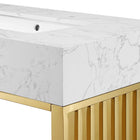 Modway - Gridiron 36" Vanette de salle de bain - Or blanc-Assemblée requise