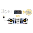 Hercule - DJControl Mix, manette Bluetooth sans fil DJ pour téléphones intelligents-Contrôle l’application DJay, disponible gratuitement et pour un usage illimité sur Android et iOS (pas besoin de payer pour l’application, il suffit de fermer la fenêtre contextuelle qui vous invite à passer à DJay pro au démarrage