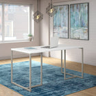 Bush Business Furniture - Table de travail 60 po Method, blanc (KI70201K)-Surface de travail durable en stratifié thermofusionné avec base de métal au fini titane