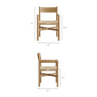 Modway - Alvia Bois Fauteuils à manger avec sièges tressés Ensemble de 2 - Chêne vieilli-Siège en corde de papier tissée