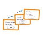 Ressources créées par l'enseignant J'ai, Qui a un jeu de mots visuels, maternelle -Chaque boîte contient QUATRE jeux de cartes pour QUATRE jeux différents.