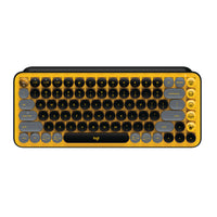Logitech POP Keys Clavier Mécanique Sans Fil - Blast-Soyez bruyant, soyez rétro: Ressortez votre rétro intérieur haut et fort avec une couleur vibrante combiné de noir, gris et jaune jeu d'arcade, vous permettant de faire une performance avec POP Keys clavier sans fil en Blast