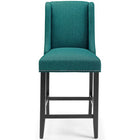 Modway - Baron Tissu rembourré Tabouret de comptoir - Sarcelle-Tissu polyester doux pour tissu