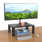 ShoppingAll - Monitor Stand Riser with 4 Adjustable Height-Black-La plateforme peut supporter jusqu'à 22lbs/10kg de moniteurs, ordinateurs portables, tablettes, smartphones, imprimantes et plus encore.