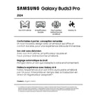 Samsung - Oreillettes Galaxy Buds3 Pro – Argent-Vivez une expérience immersive avec TV 360 Audio. Plongez dans une expérience sonore spatiale. La fonction 360 Audio identifie la direction exacte du son lorsque vous inclinez la tête, offrant un son ambiophonique pour une expérience d’écoute et de visionnage plus vivante.