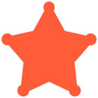 JAM Paper - Rouleaux d'étiquettes standard - Sherrif Star - 2 3/4 x 2 3/4 - rouge fluo - 125 étiquettes/rouleau-Taille : Sherrif Star (2 3/4 x 2 3/4 pouces) | Les étiquettes imprimables sont faciles à créer et à personnaliser.