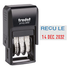 Trodat - Petit timbre dateur 4850 - "Reçu le"-La plus petite taille de ces dateurs permet de les transporter facilement dans la mallette, la valise ou m&ecirc;me dans la poche 