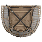 Manhattan Comfort - Fauteuil œuf autoportant moderne Spezia 33,46" pour patio, beige et gris-Garantie limitée du fabricant de 30 jours