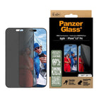 PanzerGlass - Ultra-Wide Fit Privacy Protecteur d'écran iPhone 16 Pro Max - Noir-Le contenu de votre écran est quasiment invisible pour tout le monde sauf vous.
