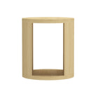 Manhattan Comfort - Table d’appoint contemporain Alure 20" - Chêne naturel-Table d’appoint ronde au design épuré et silhouette moderne