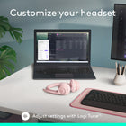 Logitech - Zone 300 casque Bluetooth sans fil avec microphone anti-parasite - Rose-Entièrement compatible avec Windows 11