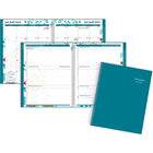 AT-A-GLANCE - Agenda scolaire hebdomadaire/mensuel Evelina 2025-2026 - 11 po H x 8 1/2 po l - sarcelle - bilingue-Reliure à double spirale résistante aux accrocs et qui repose à plat pour une utilisation facile