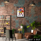 Connor McDavid 20x29 sur toile Oilers 2023 Heritage Classic-V - Toile encadree - 22" x 31"-Sous licence officielle de la LNH et de l'AJLNH
