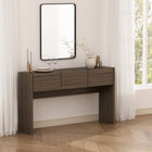 Manhattan Comfort - Console moderne Linda à 3 tiroirs - noyer brun-Comprend 3 tiroirs spacieux avec extension à 75 %