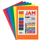 JAM Paper - Chemises plastiques Legal à 2 pochettes - résistantes - couleurs primaires assorties - Paquet de 6-Taille : 9 x 14,5 pouces | Convient facilement aux documents A4