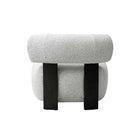 Manhattan Comfort - Bartow fauteuil d’appoint rembourré style milieu du siècle 30,7" - ivoire et noir-27,2 po L x 22 po l x 32,7 po H
