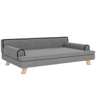 PawHut - Canapé pour chat, lit pour chien surélevé avec coussin - gris clair-Le coussin doux et moelleux est résilient et confortable en dessous 