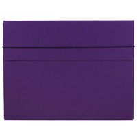 JAM Paper - Étui de transport pour dossiers épais avec bande élastique - 10 x 1 1/4 x 13 1/4 - Violet-Étui de transport portefeuille violet