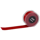 JAM Paper - Ruban de satin double face - 1 1/2" de large x 25 m - Rouge-Taille : 1,5 po x 25 mètres
