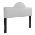 Modway - Soleil Performance Velvet Lit simple, Gris clair-Poutre centrale renforcée et jambes de soutien
