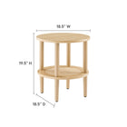 Modway - Torus Manche Table d’appoint - Chêne-Stratifié à grain de bois
