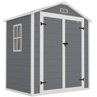 Outsunny - remise de rangement d’extérieur 6 pi x 4,5 pi-Sert d’abri à outils, d’abri à vélos, d’abri pour générateur ou de rangement pour tondeuse à gazon
