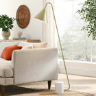 Modway - Ayla Base en marbre Lampe sur pied, Laiton en satin-Corde en PVC