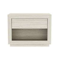 Manhattan Comfort - Table de nuit contemporaine Soren 32" à 1 tiroir - Chêne blanchi-Conçu avec un stratifié à grain de bois de haute qualité, offrant l'apparence du bois naturel avec une durabilité accrue