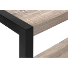 Monarch Specialties - 2083 Table D'Appoint - 22 po H/Taupe Fonce/Metal Noir-Assemblage requis: des instructions illustrées et tout le matériel sont fournis pour plus de commodité (des outils supplémentaires peuvent être nécessaires)