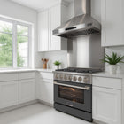 Kucht - 36 po Série KDF Cuisinière Pro Style au gaz naturel - Acier inoxydable/Gris ciment-Allumage électronique avec rallumage automatique pour une sécurité accrue et un contrôle fiable de la flamme, réduisant les risques de fuite de gaz