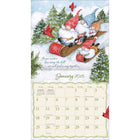 Lang - 2026 Gnome Sweet Gnome Calendrier Mural Deluxe Mensuel - 30,5 cm l x 30,5 cm H - Anglais-Œillet en laiton pour éviter que le calendrier ne se déchire