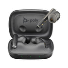 Poly - Écouteurs Voyager Free 60 avec adaptateur USB-A - Noir de carbone-Réseau orientable à trois microphones