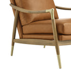 Modway - Langford Cuir végane Fauteuil d’accent - Noyer Tan-9