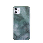 General Supply Goods + Co - Étui Protecteur pour iPhone 11 XR Hybride - Vert Jade Marbré-Pour iPhone 11/XR