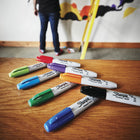 Sharpie - Marqueurs permanents − Pointe biseautée − Couleurs variées − Paquet de 8-Encre à séchage rapide