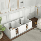 PawHut - Box de mise bas avec portes amovibles pour petits chiens - 65 po L x 31,5 po l x 19 po H-Caractéristiques de nettoyage faciles simplifient l'entretien